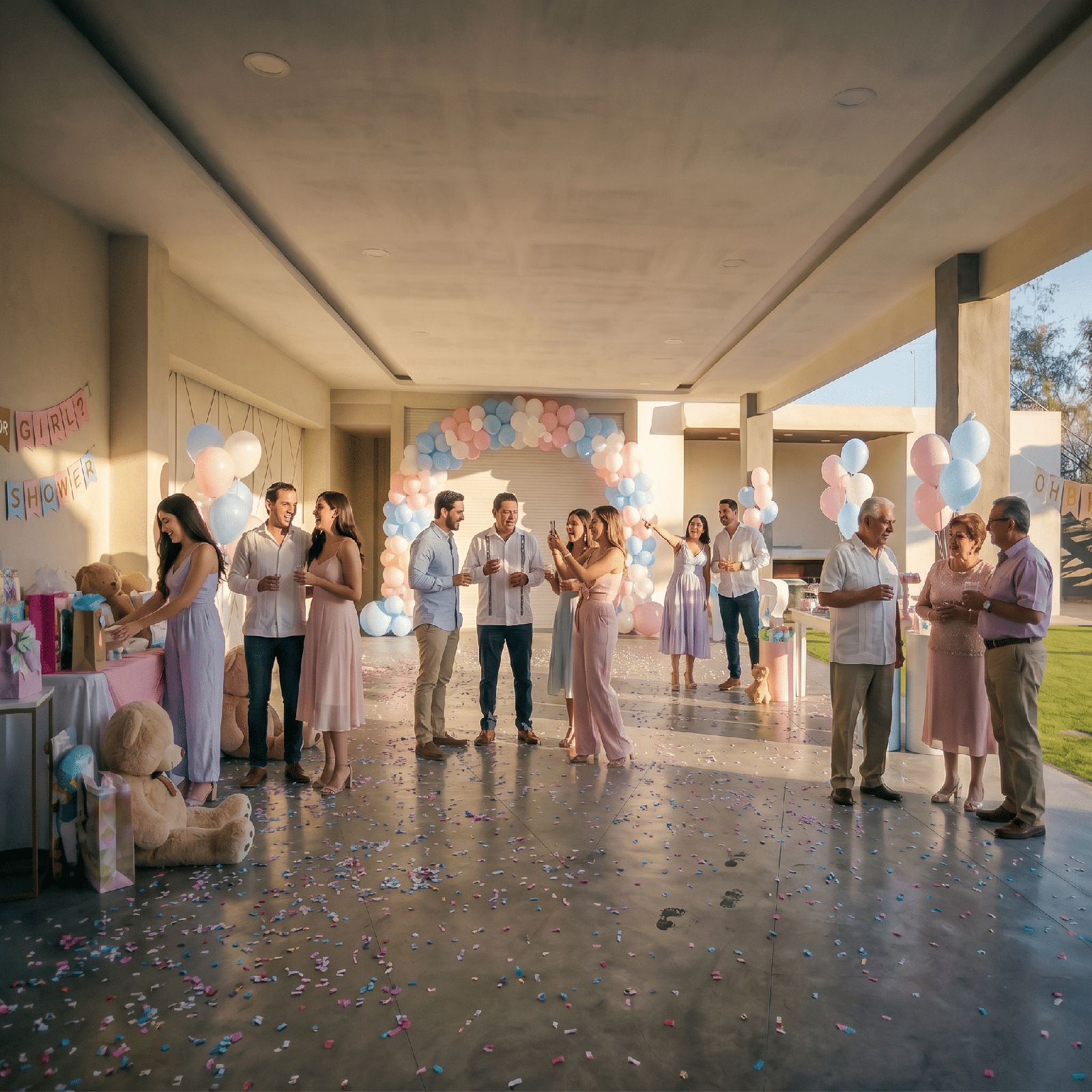 Baby shower en el salón